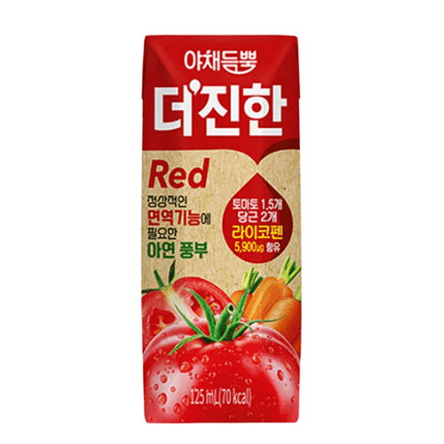롯데칠성음료 야채듬뿍 더진한 레드 125ml (48개)