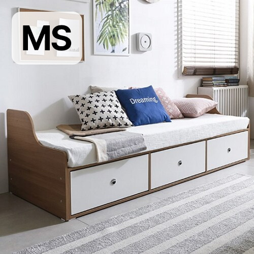 장인가구 피콜로 빅서랍 가드형 데이베드 침대 MS (로우독립스프링)_이미지