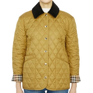  버버리 여성 코듀로이 칼라 다이아몬드 퀼팅 자켓 8049864