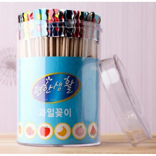 롯데알미늄  편한생활 과일꽂이 원형 300개