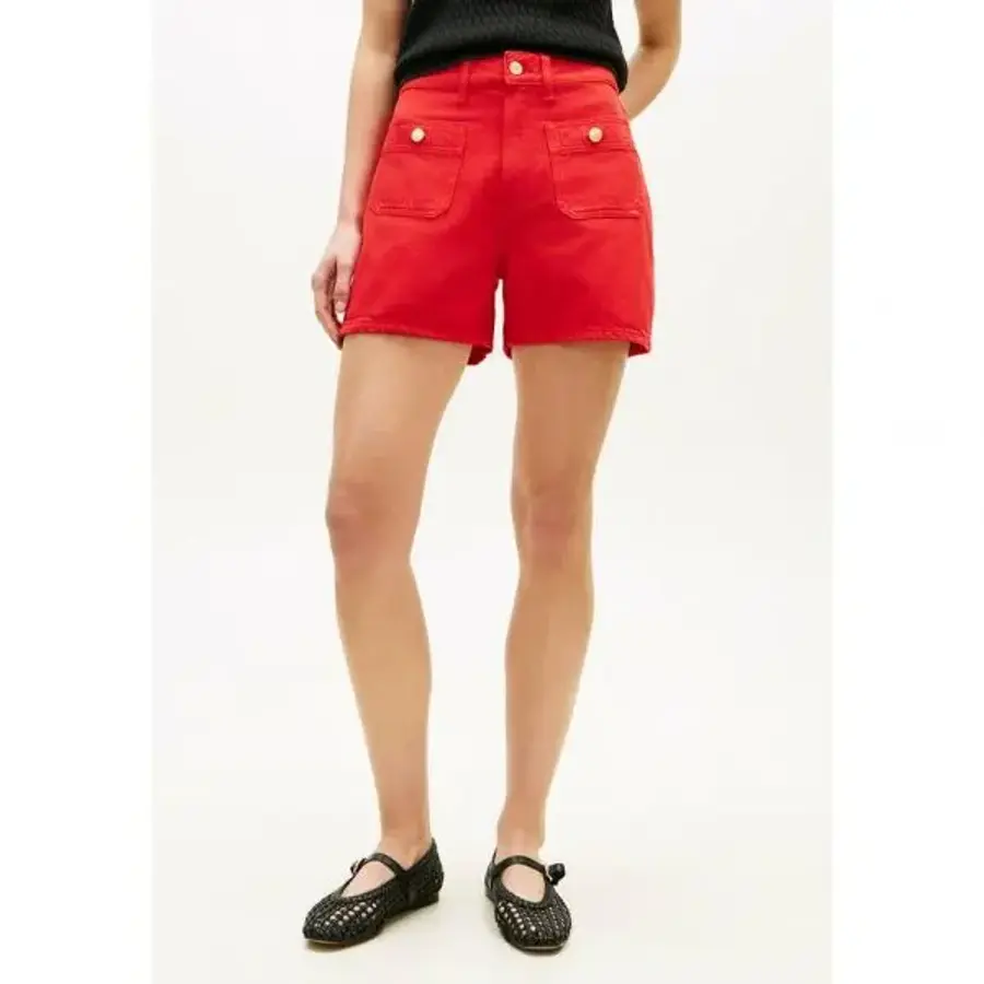 타미힐피거 CLR MINI HW RWB COLOR Denim shorts fireworks 7501222