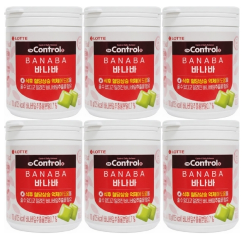 롯데제과 아임 컨트롤껌 바나바 100g (6개)_이미지