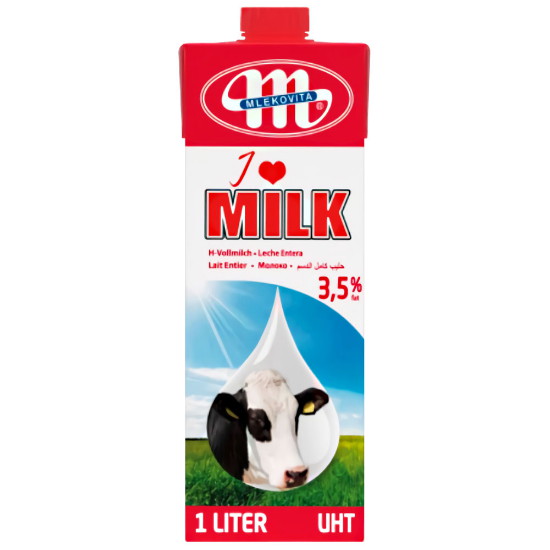 믈레코비타 H-Vollmilch 3.5% 멸균우유 1L (24개)_이미지