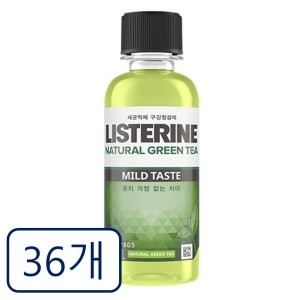 리스테린 내추럴 그린티 마일드 100ml (36개)_이미지