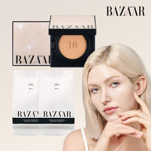 하퍼스바자 더블랙 컬렉션 래디언스 쿠션 15g (본품2개+리필2개)