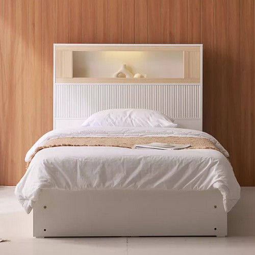 동서가구 미휴컴포트 편백 수납 LED침대 SS (볼케미컬폼독립)_이미지