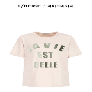 더아이잗 코튼 벨벳 레터링 티셔츠 IP3MOTS741_CC