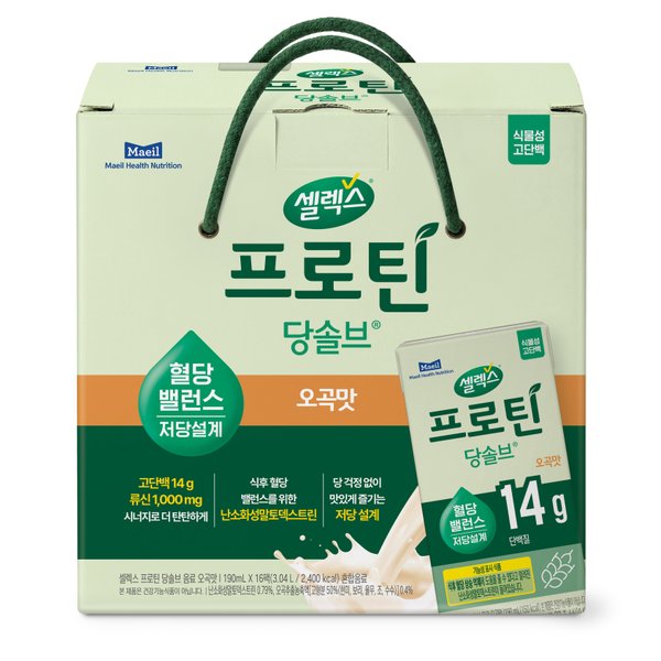셀렉스 프로틴 당솔브 오곡맛 190ml