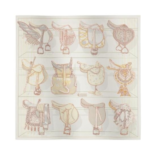 에르메스 뚜 앙 셀 스카프 90 블랑 죤 빨 그리 뻬를르 H004204S07_이미지