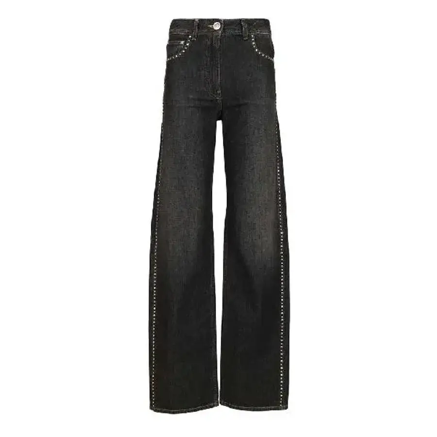 ������ü PANT DENIM STONE WASHED BLACK WITH STUDS 1022452 1A164771D040
