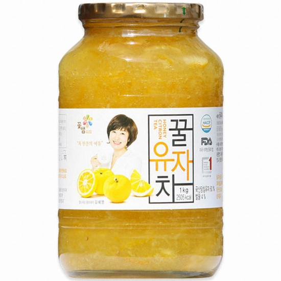 꽃샘식품 꿀유자차 1kg (2개)