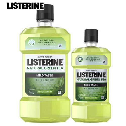 존슨앤존슨 리스테린 내추럴 그린티 마일드 750ml + 250ml