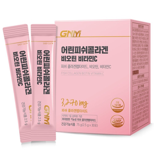  GNM자연의품격 어린피쉬콜라겐 비오틴 비타민C 2.5g 30포 [5개]