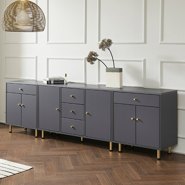 파로마 이즈 밀크 서랍형 거실장 세트 2350_이미지