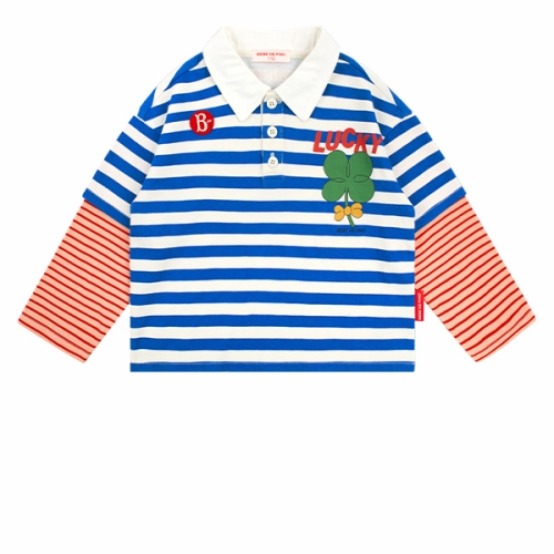베베드피노 럭키클로버스트라이프레이어드티셔츠 (BP51TC351)