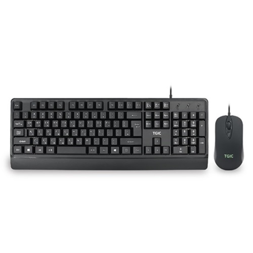 TGIC TGC-MK4000 유선 키보드 마우스 세트 (블랙)_이미지