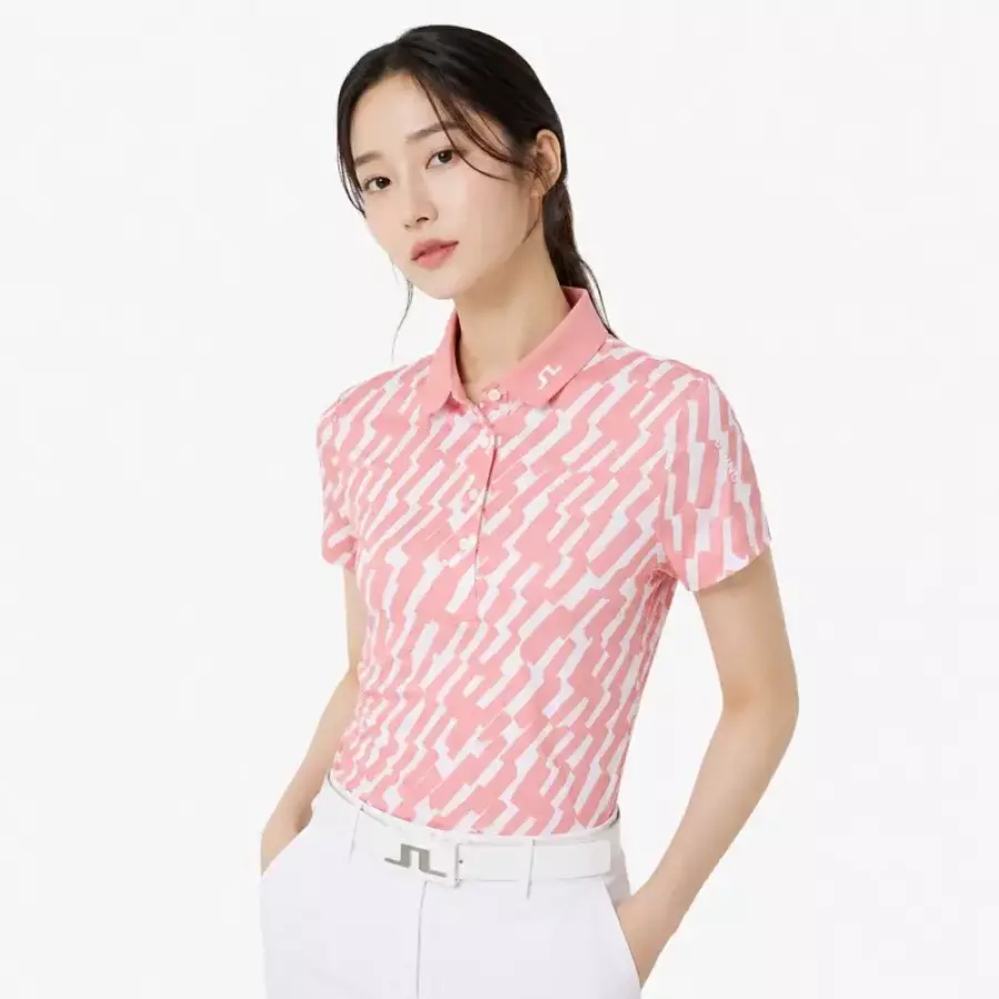 플라밍고 제이린드버그 골프 여성 투어 테크 프린트 폴로 오크 GWJT14815-S228 1761129 GWJT14