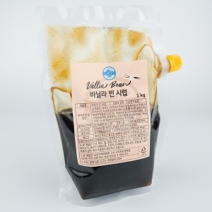 푸드 바닐라 빈 시럽 1kg 1봉 마다가스카르 씨드 커피상인