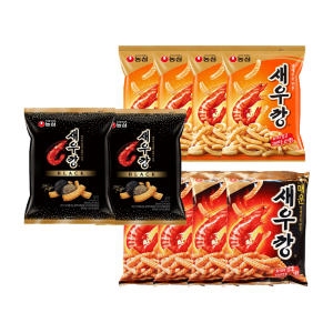새우깡, 90g, 2개 + 매운새우깡, 90g, 4개 + 새우깡블랙, 72g, 2개
