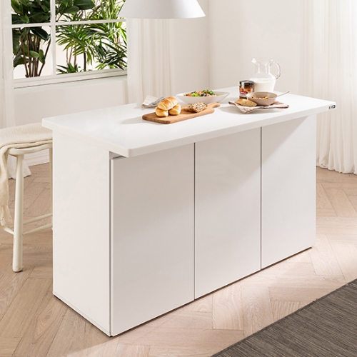 에넥스 페블스톤 대리석 수납형 아일랜드식탁 1200 (의자별도)