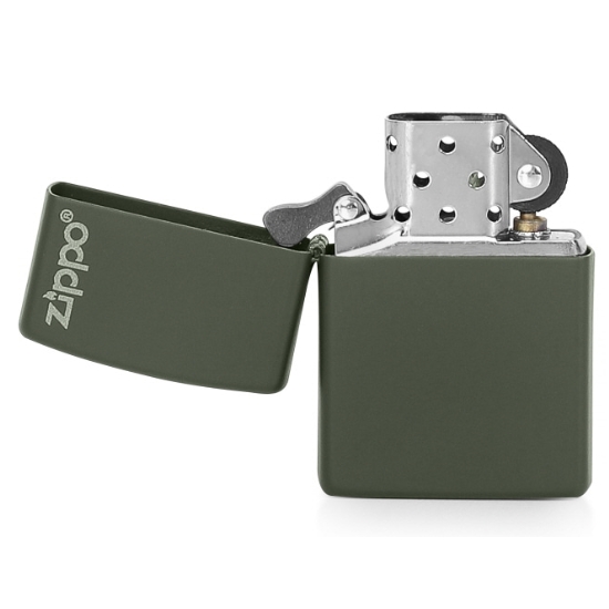 지포(ZIPPO) 그린 매트 로고 ZP221ZL_이미지
