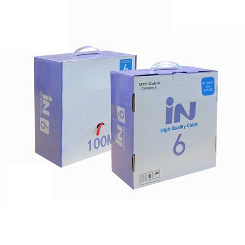 인네트워크 IN-6UTP100 CAT. 6 UTP 랜케이블 박스 (레드, 100m)