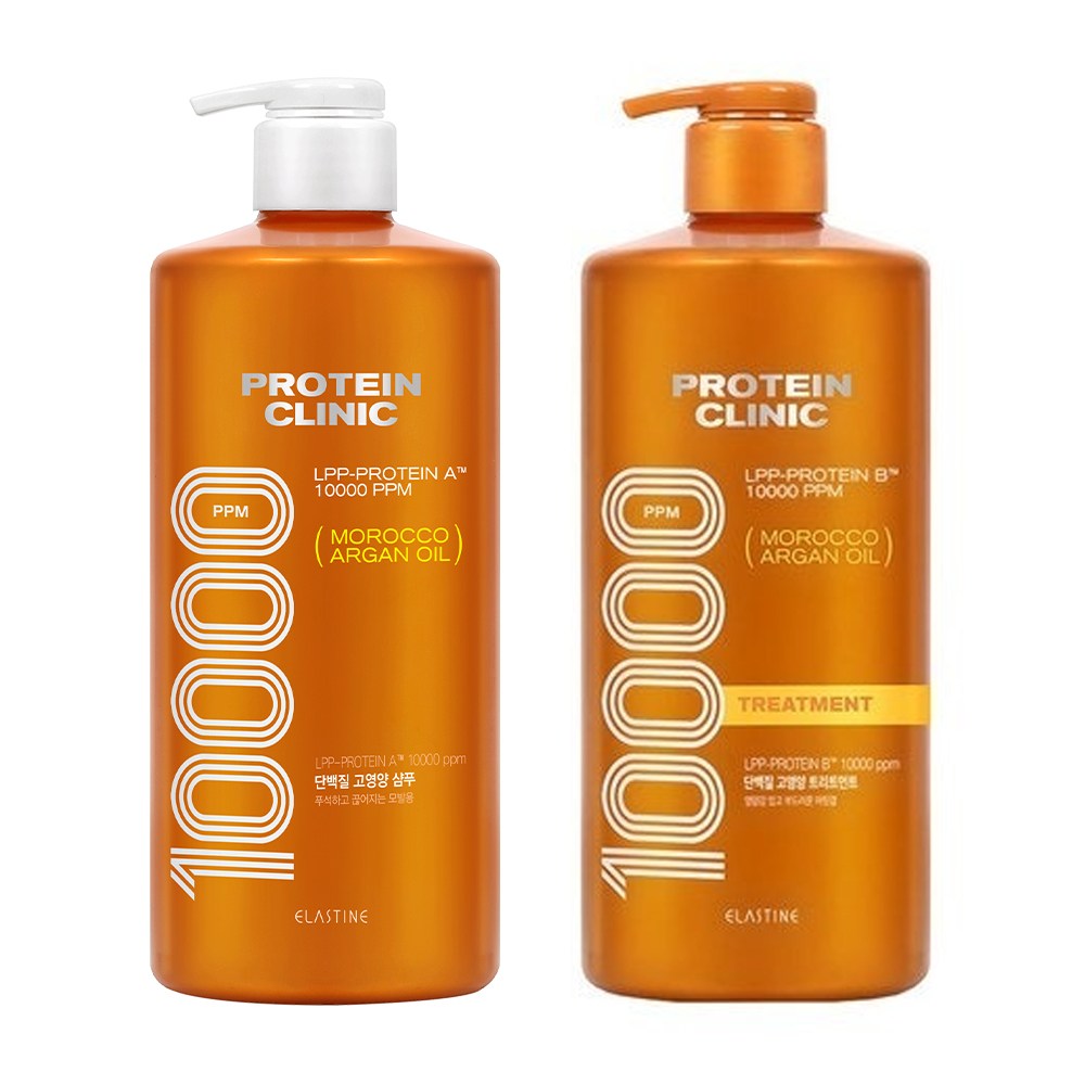 엘라스틴 프로틴클리닉 10000 단백질 고영양 샴푸 1000ml+트리트먼트 1000ml 2종세트이미지입니다. 누르면 해당 게시물로 새창이동합니다.