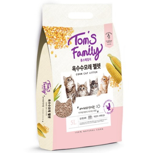 엠디클러스터 톰스패밀리 옥수수모래 펠렛 베이비파우더 5L (1개)