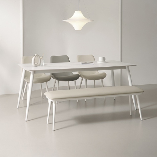 라로퍼니처 폴로 포세린 통세라믹 식탁 1800 (의자3개+벤치1개)_이미지