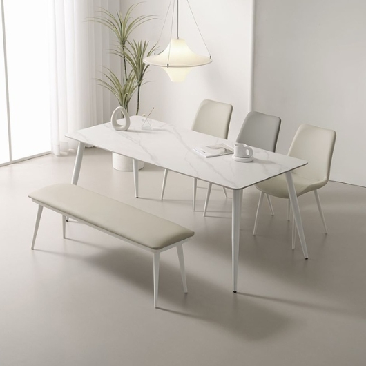라로퍼니처 폴로 포세린 통세라믹 식탁 1800 (의자3개+벤치1개)_이미지