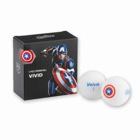 볼빅 비비드 마블 (캡틴아메리카, 컬러공, 4개)_이미지