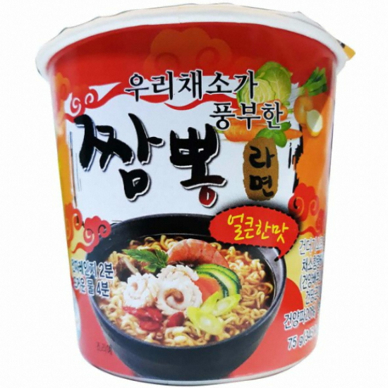 새롬식품 우리 채소가 풍부한 짬뽕 라면 용기 75g