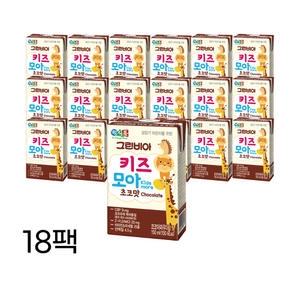 정식품 그린비아 키즈모아 초코 150ml (18개)_이미지
