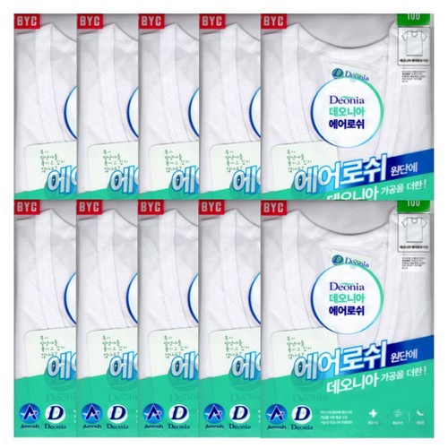 BYC 에어로쉬 데오니아가공 반팔런닝 BYD7008 (10매)_이미지