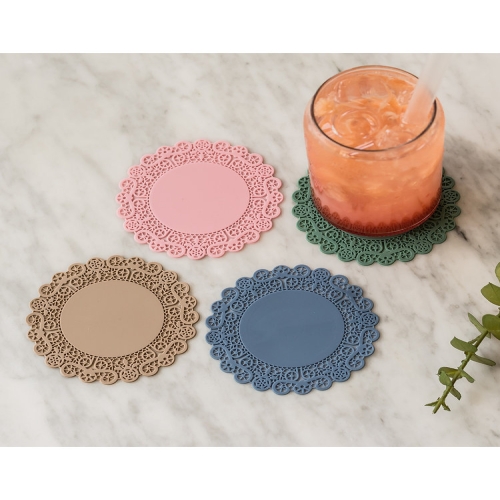 지성아이엔씨 플라이토 실리콘 레이스 컵받침 (소) 10cm (1개)