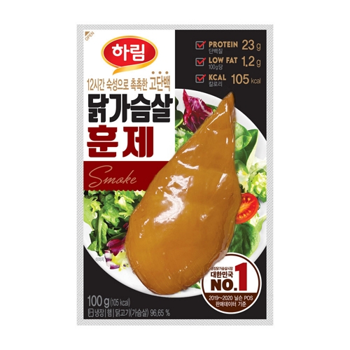 하림 닭가슴살 훈제 100g (12개)_이미지