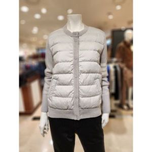 소고디자인 트리아나 니트 이중배색 울캐시미어 구스 패딩점퍼 AJ4GA19