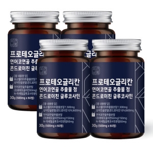  자연바름 프로테오글리칸 연어코연골 추출물 정 콘드로이친 글루코사민 4개