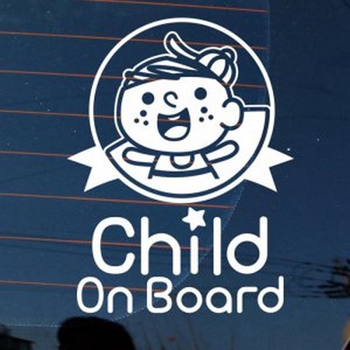 뭉키월드 스케치꼬마 Child On Board 스티커 LSC-582 (화이트)