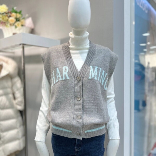 더틸버리 브이넥 버튼디테일 니트베스트MTR2M1VT51W_DG