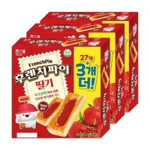 해태제과 후렌치파이 딸기 27+3 3개_이미지