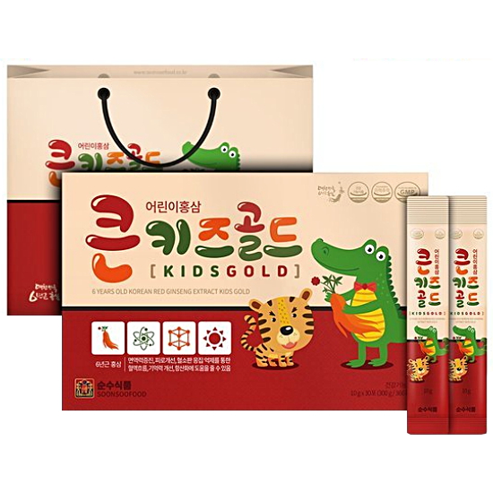 순수식품 어린이홍삼 큰키즈 골드 10g 30포 (2개)_이미지
