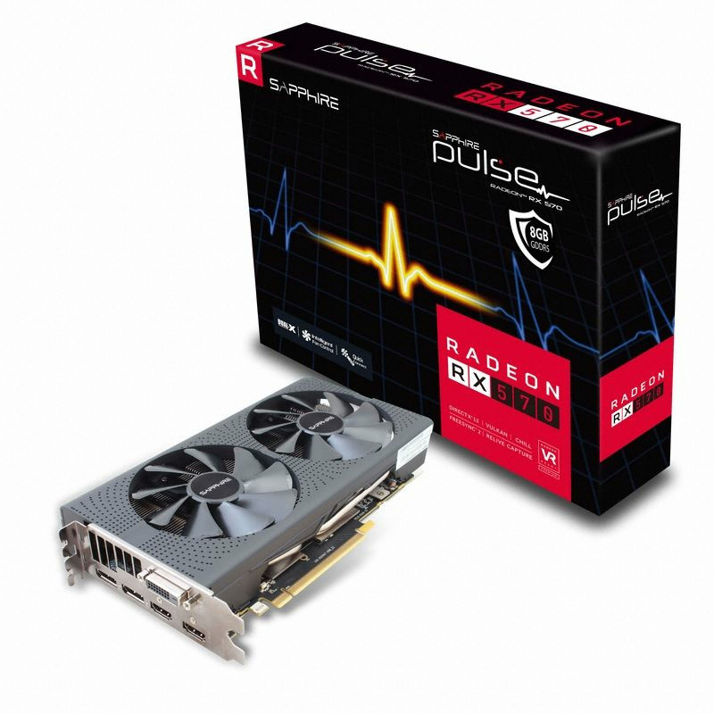 SAPPHIRE �󵥿� RX 570 PULSE OC D5 8GB Dual-X