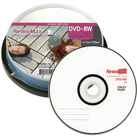 NemoMax DVD-RW 4.7GB 4x 케익 10장_이미지