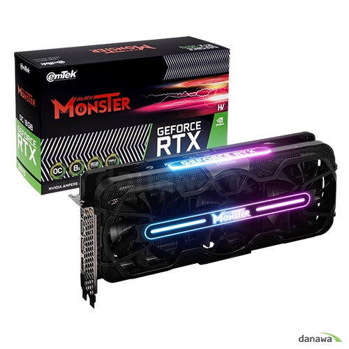 <b>이엠텍</b> HV 지포스 RTX <b>3070</b> BLACK MONSTER OC D6 8GB