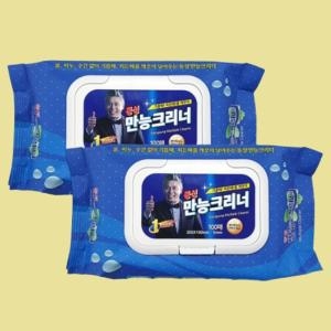 만능 크리너 물티슈 클리너 주방 가스렌지 기름때 100매x5개