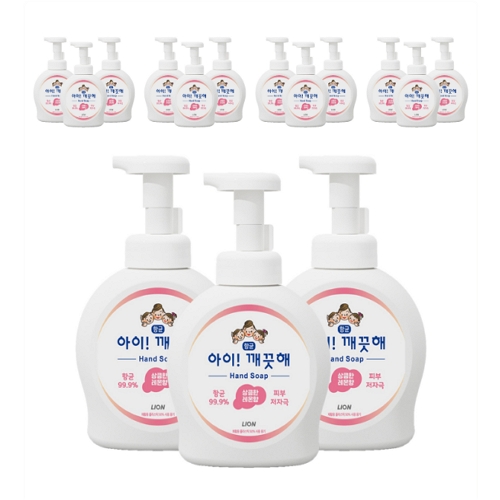 아이깨끗해 레몬 항균 폼 핸드 솝 490ml (15개)_이미지