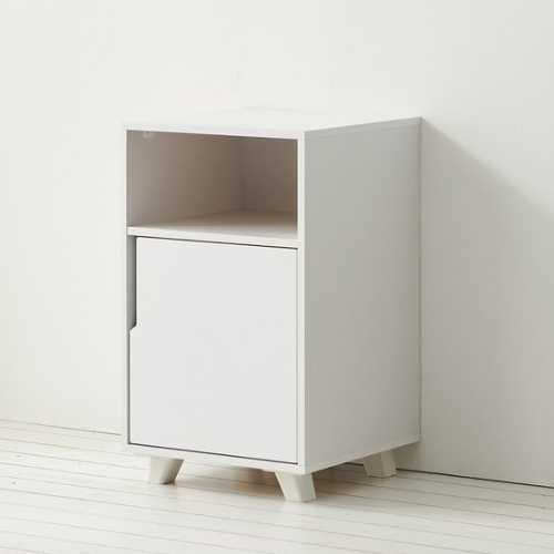 가구의가치 코쿤 화이트 미니 오픈 슬림 다용도 수납장 400