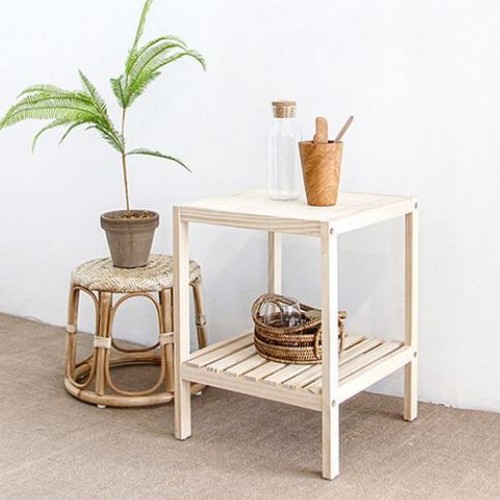 올리빙 원목 미니 테이블 협탁 350_이미지