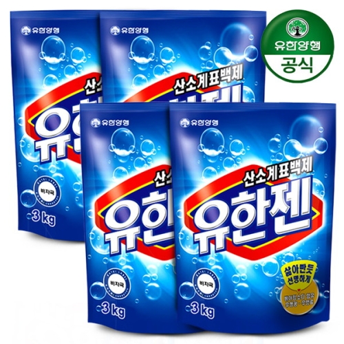 유한젠 산소계표백제 리필 3kg (4개)_이미지